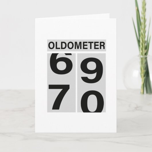 70. Geburtstag Oldometer Karte (Vorderseite)