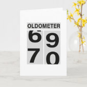 70. Geburtstag Oldometer Karte (Gelbe Blume)