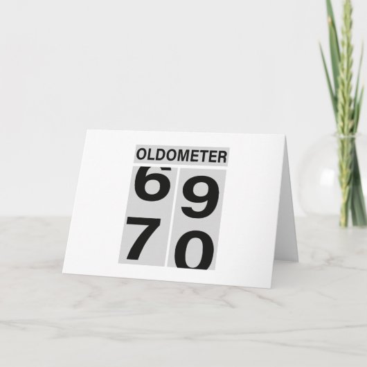 70. Geburtstag Oldometer Karte (Vorderseite)