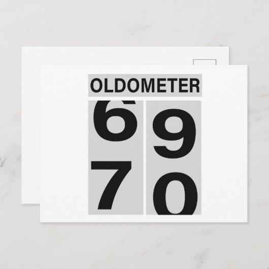 70. Geburtstag Oldometer Postkarte (Vorne/Hinten)