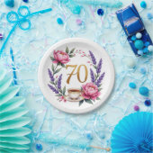 70. Geburtstag Oma Elegante Blumen Pappteller (Party)
