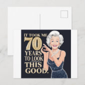 70. Geburtstag Oma Postkarte (Vorne/Hinten)