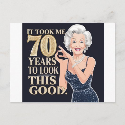 70. Geburtstag Oma Postkarte (Vorderseite)