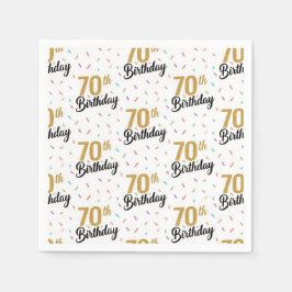 70. Geburtstag Papiertücher, Siebzig Geburtstag Serviette