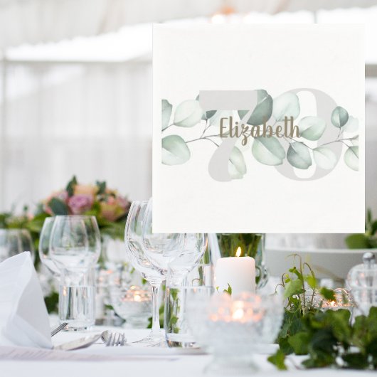 70. Geburtstag Personalisiert Napkins Serviette