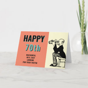 70. Geburtstag Personalisierte Retro Lustige Carto Karte