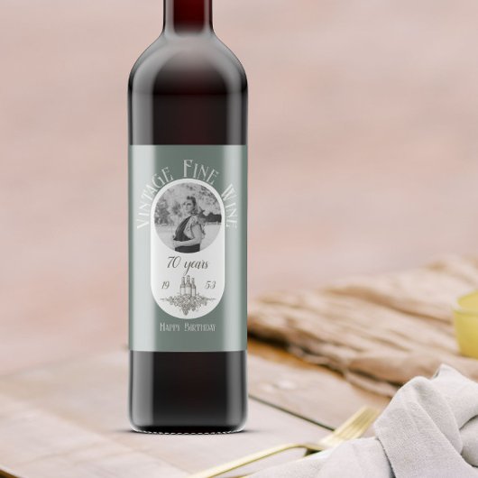 70. Geburtstag Persönliche Imitate Vintag Weinetikett