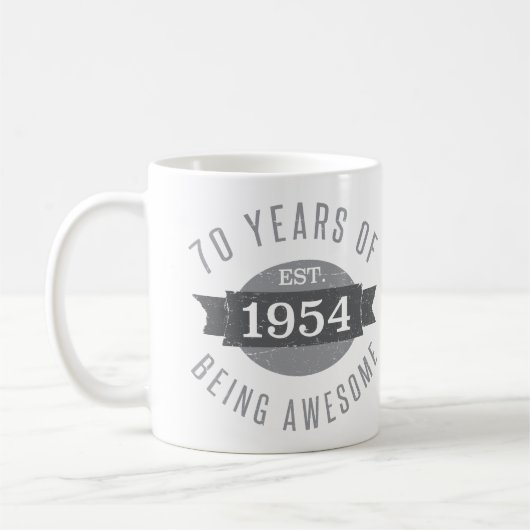 70. Geburtstag Phantastisch 1954 Kaffeetasse (Links)