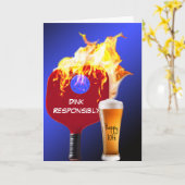 70. Geburtstag Pickleball Paddel Karte (Gelbe Blume)