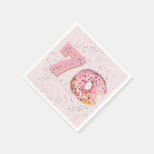 70. Geburtstag Pink Donut Napkins Serviette (Ecke)