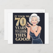 70. Geburtstag Postkarte (Vorne/Hinten)