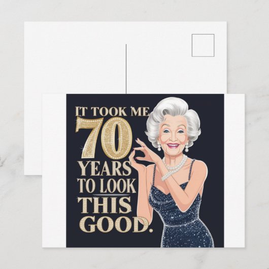 70. Geburtstag Postkarte (Vorne/Hinten)