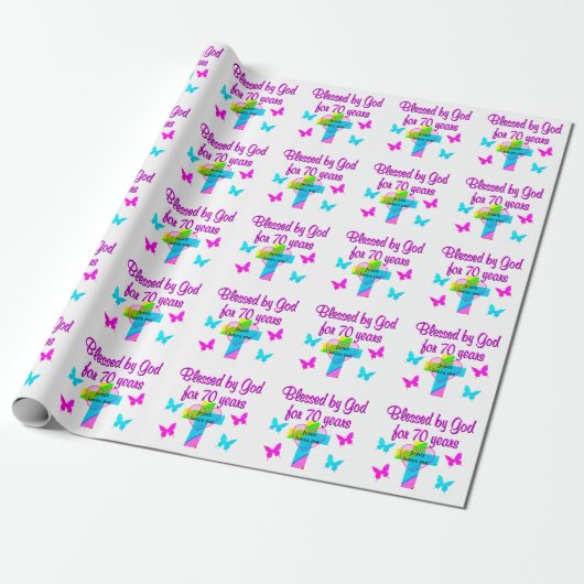 70. GEBURTSTAG PRAYER GESCHENKPAPIER (Ungerollt)