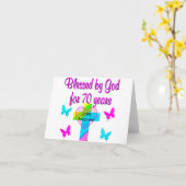 70. GEBURTSTAG PRAYER KARTE (Gelbe Blume)