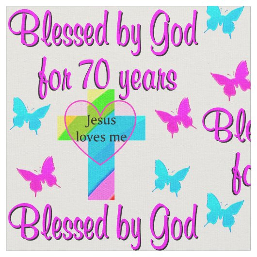 70. GEBURTSTAG PRAYER STOFF (Nahaufnahme)