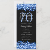 70. Geburtstag Programm Navy Blue w/ Vielen Dank (Vorderseite)