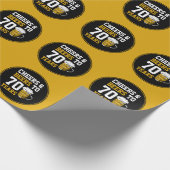 70. Geburtstag Prost & Bier für 70 Jahre Lustig Geschenkpapier (Ecke)