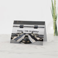 70. Geburtstag Retro Schreibmaschine