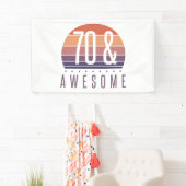 70. Geburtstag Retro Sunset Banner (Insitu)