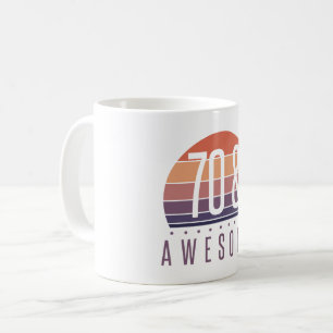 70. Geburtstag Retro Sunset Kaffeetasse