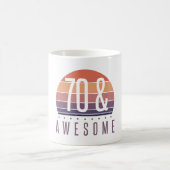 70. Geburtstag Retro Sunset Kaffeetasse (Mittel)