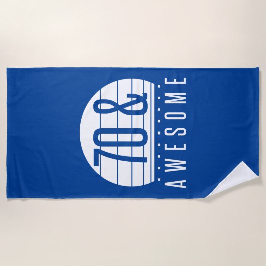 70. Geburtstag Retro Sunset Strandtuch (Vorderseite)