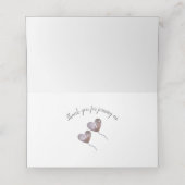 70. Geburtstag Rosa Herzballon Platzkarte (Innenseite Aufgefaltet)