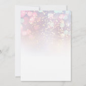 70. Geburtstag - Rose Gold Balloons Rosa Leuchten Einladung (Rückseite)