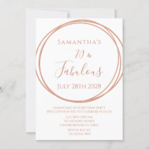 70. Geburtstag Rose Gold Minimal Geburtstag