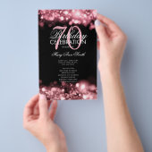 70. Geburtstag Rose Lights Gold Menü (Handgriff)