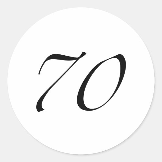 70. Geburtstag Runder Aufkleber (Vorderseite)