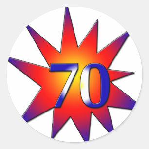 70. Geburtstag Runder Aufkleber