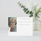 70. Geburtstag Save the Date Ankündigungspostkarte (Stehend Vorderseite)