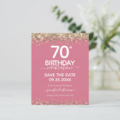 70. Geburtstag Save the Date Einladung (Stehend Vorderseite)