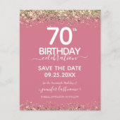 70. Geburtstag Save the Date Einladung (Vorderseite)