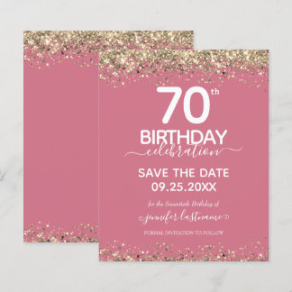 70. Geburtstag Save the Date Einladung