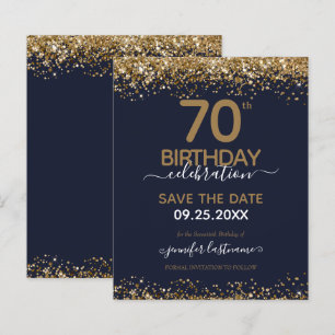 70. Geburtstag Save the Date Einladung