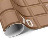 70. Geburtstag Schokolade Bar Wrapping Paper Geschenkpapier (Rolleneckpunkt)