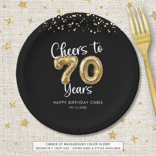 70. Geburtstag Schreit auf 70 Jahre Schwarzes Gold Pappteller