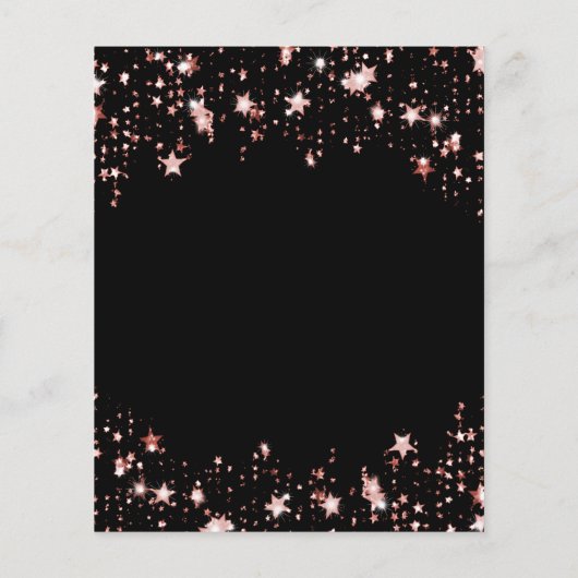 70. Geburtstag Schwarze Rose Gold Einladung (Rückseite)