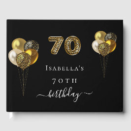 70. Geburtstag schwarzer Goldleoparden Geburtstag Gästebuch