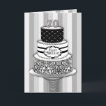 70. Geburtstag, schwarzer/weißer Muster-Kuchen der Karte<br><div class="desc">Sehen Sie andere Kategorien einschließlich Einladungen für Geburtstage und Jahrestage mit same/or ähnlichem Entwurf.</div>