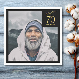 70. Geburtstag Schwarzes Gold Kapitel 70 Foto Serviette