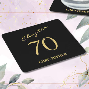 70. Geburtstag Schwarzes Gold Kapitel 70 Rechteckiger Pappuntersetzer
