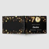 70. Geburtstag schwarzes goldenes Foto Gästebuch (Voll)
