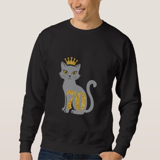 70. Geburtstag Shirt für Cat Lover (Vorderseite)