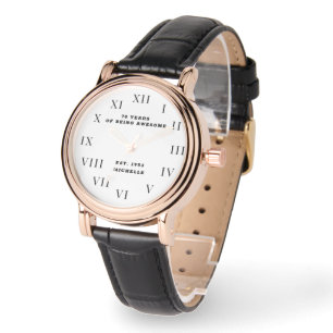 70. Geburtstag Siebzig Schwarz Vintage Lustig Gold Armbanduhr