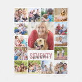 70. Geburtstag Siebziges FotoCollage Fleecedecke (Vorderseite)