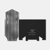 70. Geburtstag Silber gestreift Danke Geschenkschachtel (Ungefaltet)