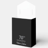 70. Geburtstag Silber Glitter Danke Geschenkschachtel (Offen)